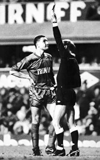 Vinnie Jones Wimbledon footballer is once again sent off this time by referee Jim