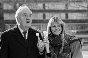 Images Dated 2nd March 1988: Viscount Whitelaw, often known as Willie Whitelaw, and Twiggy attending the launch of a