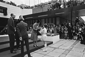 Visit of Her Majesty Queen Elizabeth II to Birmingham. Here she is pictured