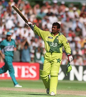 Wajahatullah Wasti cricketer celebrates reaching 50 June 1999 during the Pakistan v Wajahatullah Wasti cricketer celebrates reaching 50 June 1999 during the Pakistan v