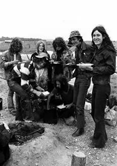 Images Dated 7th August 1974: The Wallies August 1974 Camping on Salisbury Plain near stonehenge Wally