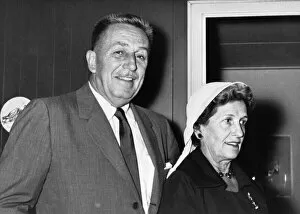 Images Dated 31st October 2012: Walt Disney and his wife arrive at Southampton in Linder United States'