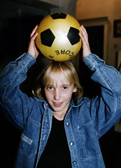 Images Dated 18th November 1992: Walton Sextuplets Lucy Walton Tomboy who is keen on football dbase