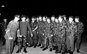 War Falklands Marines on their return home after they fought in the Falkland Islands