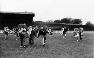 Warwickshire Rugby Union training session Circa 1965 Warwickshire Rugby Union training session Circa 1965