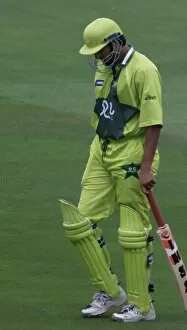 Images Dated 20th June 1999: Wasim Akram Cricket World Cup Final 1999 June 1999 Pakistans Wasim Akram walks