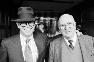 Images Dated 21st January 1989: Watford FC Chairman Elton John (left) and Birmingham MP