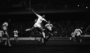 Images Dated 17th March 1986: Watford v Liverpool FA cup replay March 1986 Liverpool defender Alan Hansen jumps