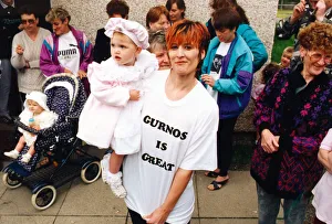 Wearing a Gurnos is Great t-shirt is Gurnos Estate resident Michelle Plummer Wearing a Gurnos is Great t-shirt is Gurnos Estate resident Michelle Plummer