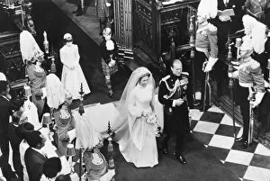 Images Dated 14th November 1973: The wedding of Princess Anne and Capt. Mark Phillips at Westinster Abbey 14 November 1973