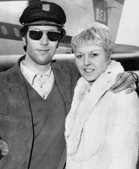 Welsh singing star Tom Jones pictured with his wife Linda after arriving from France Welsh singing star Tom Jones pictured with his wife Linda after arriving from France