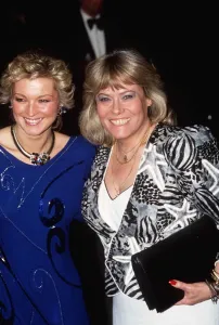 Wendy Richard and Gillian Taylforth attend a gala performance of High Society February Wendy Richard and Gillian Taylforth attend a gala performance of High Society February