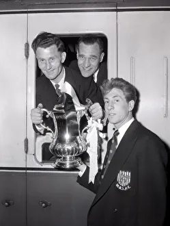 West Bromwich Albion Players on the the train with the FA Cup trophy as they leave London West Bromwich Albion Players on the the train with the FA Cup trophy as they leave London