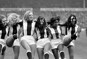 Images Dated 10th December 1972: West Bromwich Albion vs. Liverpool. Albions Go-Go girls wearing the junior teamIs