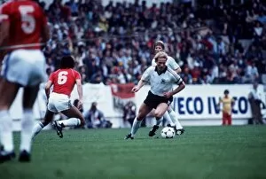 Images Dated 20th June 1982: West Germany 4 Chile 1 World Cup 1982 football Brubesch (white