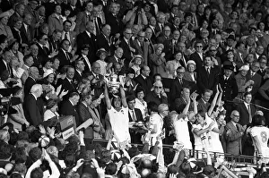 West Ham Captain Billy Bonds holds up the FA Cup after the Presentation Hammers had West Ham Captain Billy Bonds holds up the FA Cup after the Presentation Hammers had