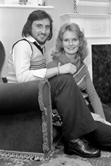 Images Dated 21st February 1975: West Ham F. C. Frank Lampard at home with wife Pat. February 1975 75-01037-008