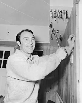 Images Dated 1st August 1970: West Ham new boy Jimmy Greaves hammering some nails. In a dramatic deal Tottenham