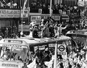 West Ham Parade the FA Cup in the Barking Road after beating Arsenal in the 1980 Cup West Ham Parade the FA Cup in the Barking Road after beating Arsenal in the 1980 Cup