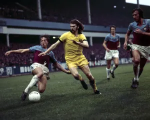 West Ham v Tottenham Hotspur 1976 Geoff Pike of West Ham West Ham v Tottenham Hotspur 1976 Geoff Pike of West Ham