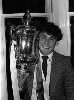 Images Dated 12th May 1980: West Hams seventeen year old star Paul Allen with the FA Cup at the Town Hall