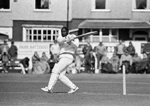 Images Dated 3rd May 1987: West Indies cricketer Richards in action at Riston County Cricket club where spent