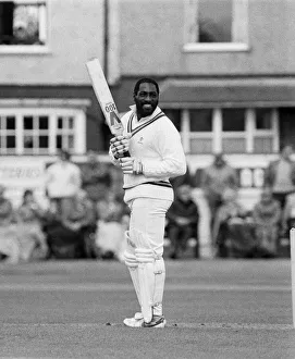 Images Dated 3rd May 1987: West Indies cricketer Richards in action at Riston County Cricket club where spent