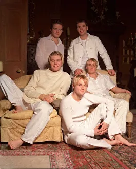 Images Dated 8th December 1999: Westlife December 1999 Music Group Boy Band on location in Castle Leslie County Monaghan