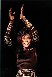 Images Dated 12th November 1993: Whitney Houston Singer and Actress who starred in the film Bodyguard at her concert in