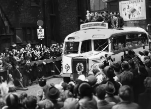 Wigan return home with the Rugby League Cup. The team finish their triumphal tour of Wigan return home with the Rugby League Cup. The team finish their triumphal tour of