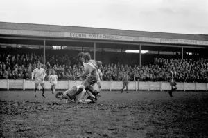 Wigan v Port Vale FA Cup Round One 1969/70 Season Vale keepr Ball gets down to the ball Wigan v Port Vale FA Cup Round One 1969/70 Season Vale keepr Ball gets down to the ball