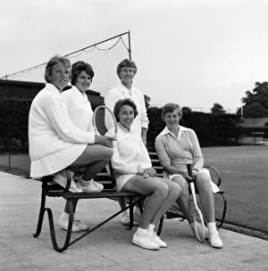 01239 Gallery: The Wightman Cup Tennis girls, including Ann Haydon (left