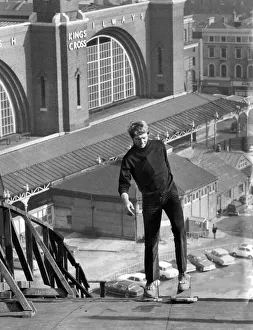 William Willard a Tomorrows World reporter using the Roof Shoes on the slopes William Willard a Tomorrows World reporter using the Roof Shoes on the slopes