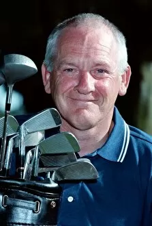 Images Dated 19th June 1999: Willie Docherty June 1999 Kincardine golfer holding bag of golf clubs