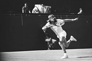 Wimbledon 1976. Bjorn Borg in action. 1st July 1976