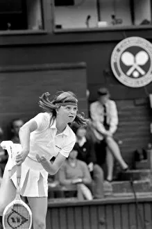 Images Dated 30th June 1980: Wimbledon 1980. 7th day. H. Mandlikova vs. R. Cawley. Miss H