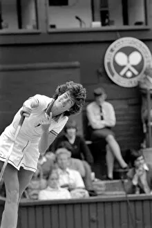 Images Dated 30th June 1980: Wimbledon 1980. 7th day. Wade vs. Jaeger on the Centre court today. June 1980 80-3384-052