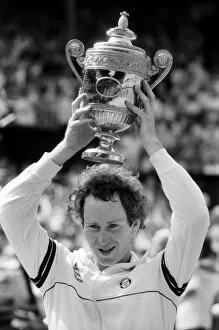 Images Dated 3rd July 1983: Wimbledon 1983: Mens Final: John McEnroe v. Chris Lewis. Winners and presentation