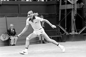 Wimbledon 80, 5th day. Borg v. Glickstein. June 1980 80-3345-016