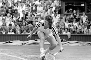 Images Dated 27th June 1980: Wimbledon 80, 5th day. John McEnroe vs. Rocavert. John McEnroe. June 1980 80-3345-007