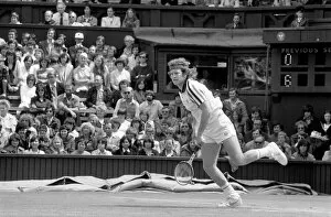 Images Dated 27th June 1980: Wimbledon 80, 5th day. John McEnroe vs. Rocavert. John McEnroe. June 1980 80-3345-004