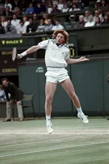 Images Dated 3rd July 1988: Wimbledon Final. Boris Becker v. Stefan Edberg. July 1988 88-3581