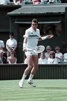 Images Dated 22nd June 1988: Wimbledon. Ivan Lendl v. Darren Cahill. June 1988 88-3342-036