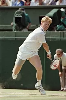 Images Dated 7th July 1991: Wimbledon. Mens Final: Michael Stich vs. Boris Becker. July 1991 91-4302-296