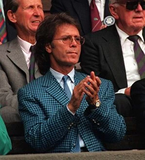 Images Dated 28th June 1996: WIMBLEDON TENNIS CHAMPIONSHIPS 1996 DAY 4 CLIFF RICHARD WATCHING THE PETCHEY V