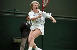 Wimbledon Tennis Championships. Jana Novotna in action. June 1991 91-4117-017