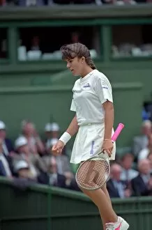 Images Dated 2nd July 1991: Wimbledon Tennis. J. Capriati v. Navratilova. July 1991 91-4197-203