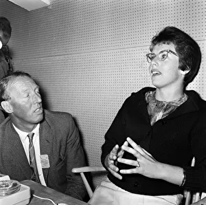 01239 Gallery: Wimbledon Tennis, Ladies day. Pictured, Billie Jean Moffitt (later King
