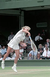 Wimbledon Tennis. Martina Navratilova v. Hanna Mandlikova. July 1989 89-3958-004 Wimbledon Tennis. Martina Navratilova v. Hanna Mandlikova. July 1989 89-3958-004
