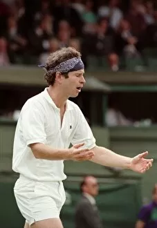 Images Dated 2nd July 1991: Wimbledon Tennis. McEnroe v. Edberg. July 1991 91-4197-266